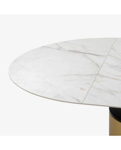 Table ronde en céramique EXTENDABLE PANDORA en différentes