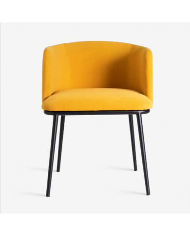 HOBBY armchair in fabric, velvet or leather in various colours