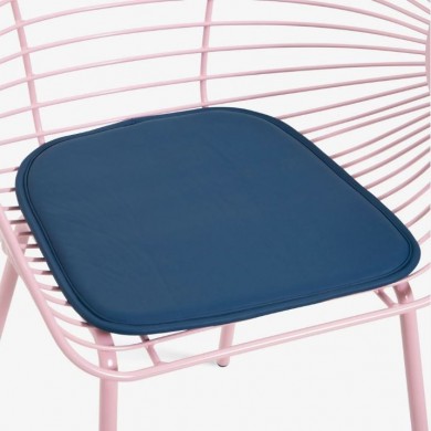 Chaise en métal EVA avec coussin en cuir de différentes couleurs