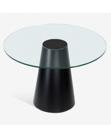 Table basse ANDROMEDA avec plateau en verre et céramique