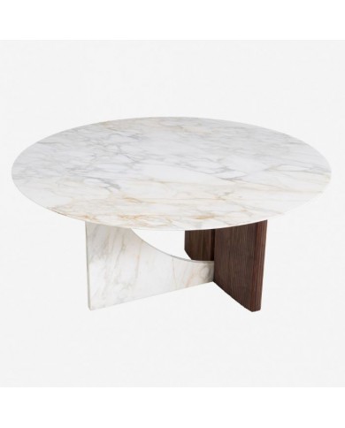 Runder MATRIX-Tisch aus Marmor in verschiedenen Größen und