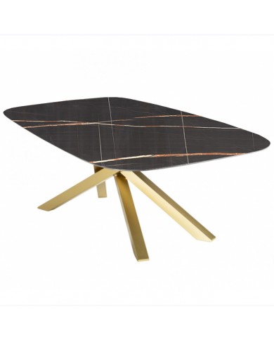 STAR-Tisch mit Tonnenplatte aus Keramik in verschiedenen Größen