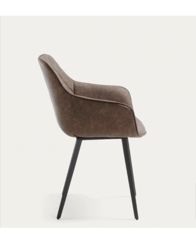 ALBERT armchair in antique leather in various colours