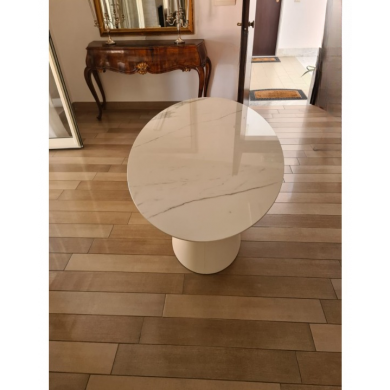 ANDROMEDA table in marble effect ceramic, various finishes and sizes