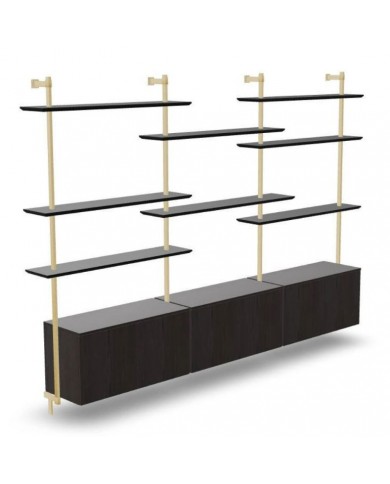 IMOV2 WALL BOOKCASE WITH DOORS - VARIOUS FINISHES