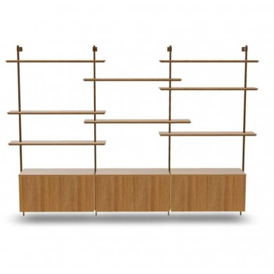 IMOV2 WALL BOOKCASE WITH DOORS - VARIOUS FINISHES