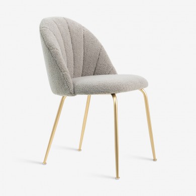 ARIANNE CHAIR IN BOUCLE' FABRIC, VARIOUS COLORS
