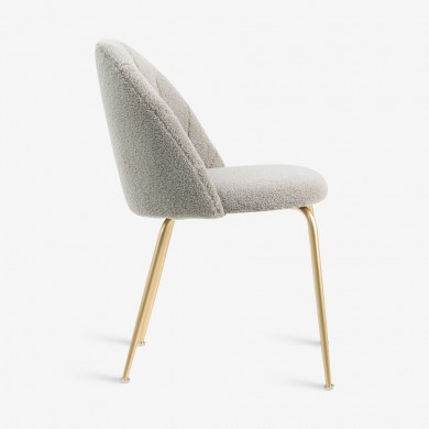 ARIANNE CHAIR IN BOUCLE' FABRIC, VARIOUS COLORS