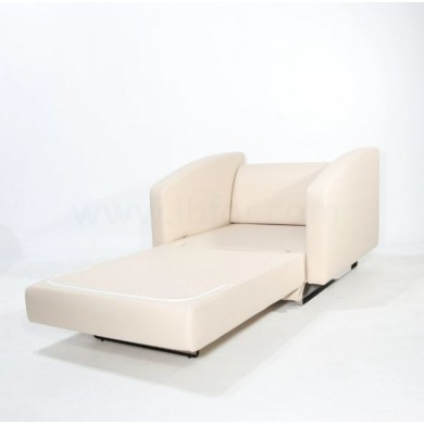 FORTUNA ARMCHAIR BED WITH ARMRESTS IN FABRIC, VELVET AND LEATHER