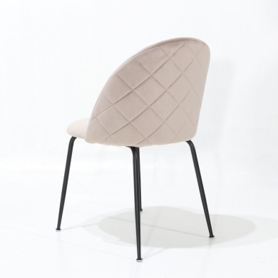 MYHOME chair quilted in fabric, leather or velvet in various colours