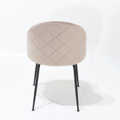 MYHOME chair quilted in fabric, leather or velvet in various colours