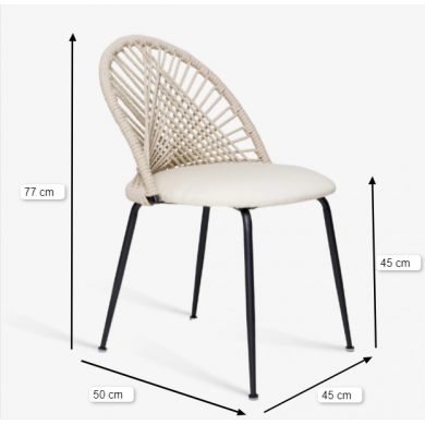 MYKONOS Outdoor-Sessel aus geflochtenem Seil in verschiedenen Farben
