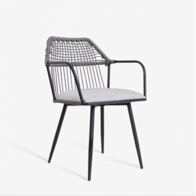 TAORMINA Chair with Woven Rope Armrests Outdoor