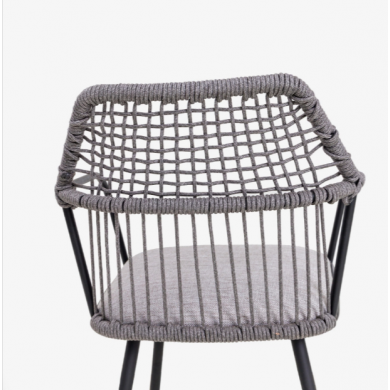 TAORMINA Stuhl mit Armlehnen aus geflochtenem Seil Outdoor