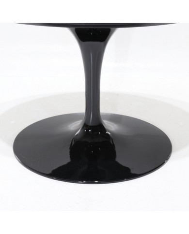 Table TULIP avec plateau tonneau en stratifié liquide en