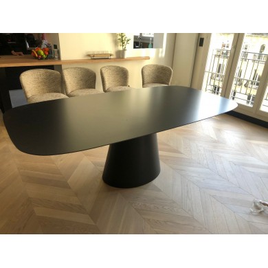 ANDROMEDA table in liquid barrel laminate, various sizes and