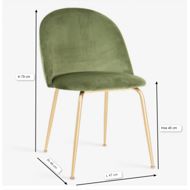 MYHOME-Stuhl, gesteppt aus Stoff, Leder oder Samt in verschiedenen Farben