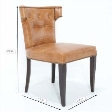 Stuhl MAISON BELLE aus Stoff, Leder oder Samt, verschiedene Farben