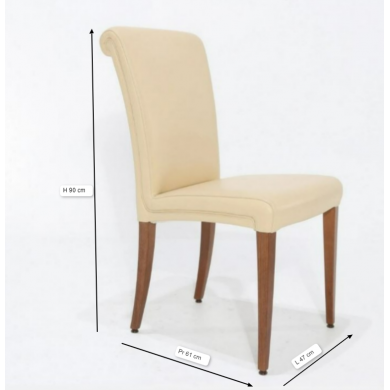 VITTORIA Stuhl aus Stoff, Leder oder Samt in verschiedenen Farben