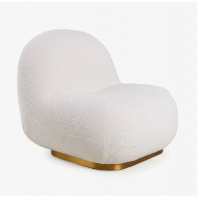 CIRCE SWIVEL ARMCHAIR IN BOUCLE FABRIC IN VARIOUS COLOURS