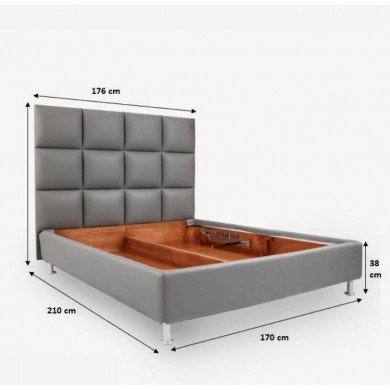 CHOCOLATE CONTAINER BED IN LEATHER OR VELVET VARIOUS COLOURS