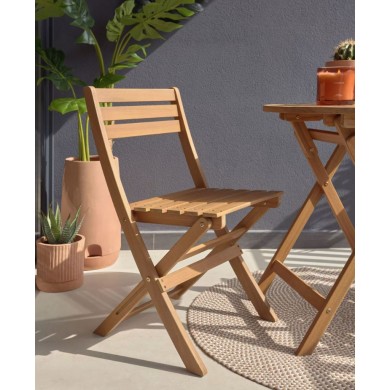 OUTDOOR PICNIC SET TABLE AND TWO CHAIRS MADE OF 100% FSC SOLID ACACIA WOOD