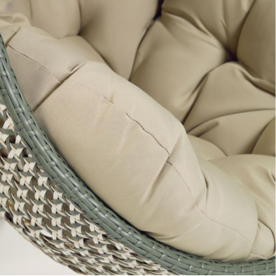 DEMETRA SUSPENDED RATTAN AND FABRIC ARMCHAIR VARIOUS FINISHES